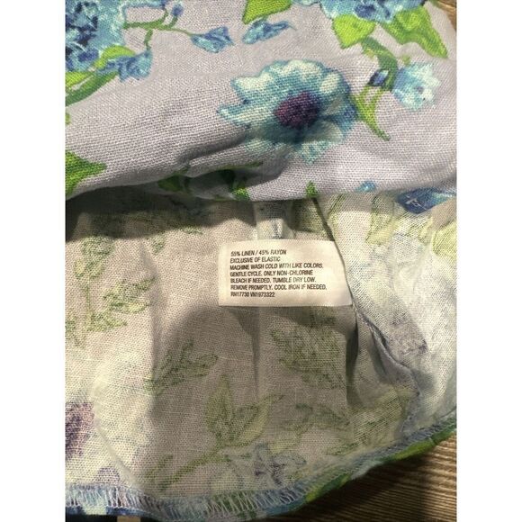 Women's Ruched Linen Slip Dress - Wild Fable Blue Floral Size XS. NWT. 1 - Picture 6 of 6